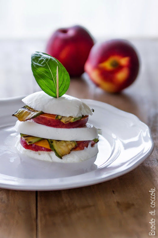 Bufala con pesca e zucchine grigliate