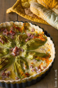 Torta salata ai fiori di zucca