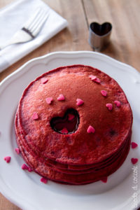 Red velvet pancake