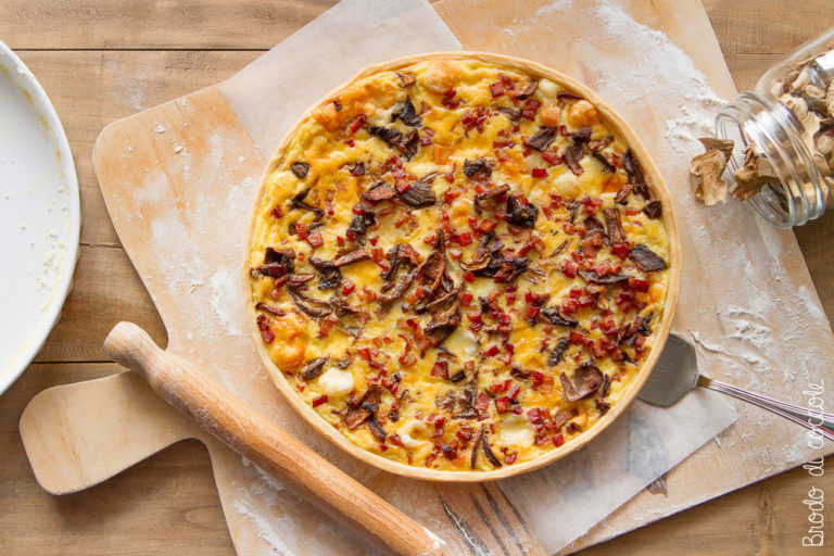 Quiche lorraine con i funghi