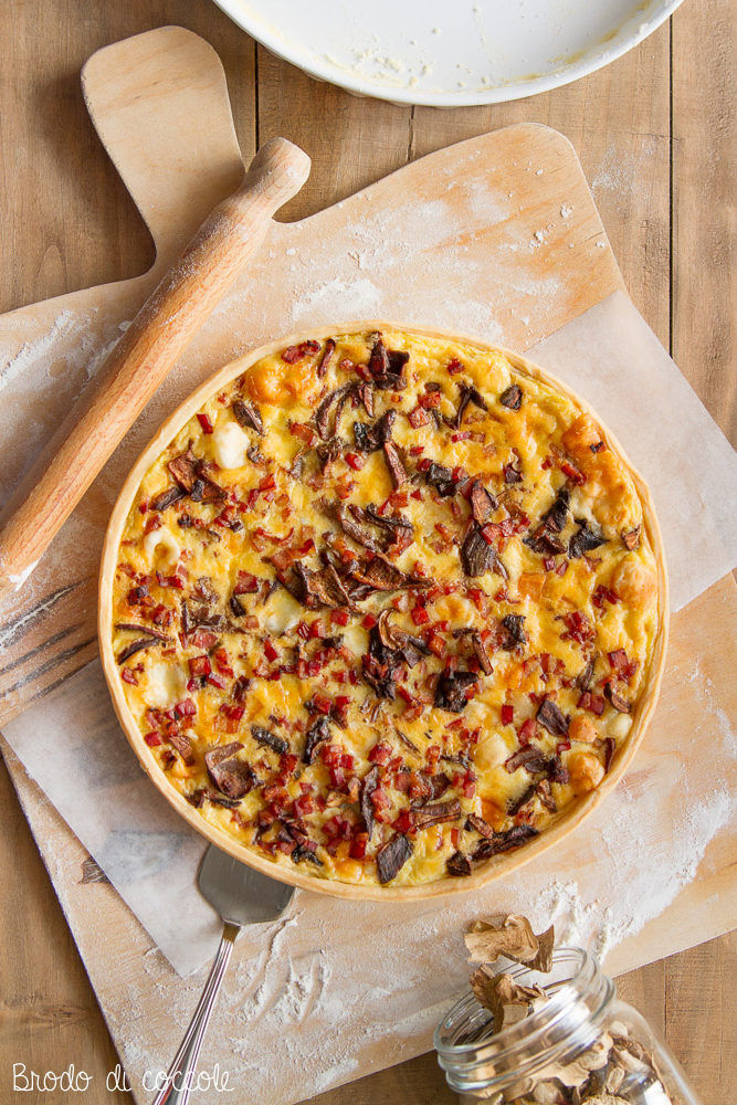 Quiche lorraine con i funghi