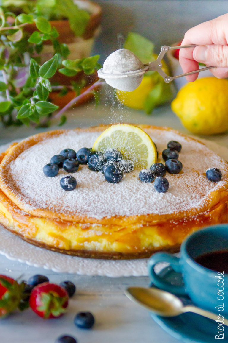 Cheesecake al limone e mirtilli