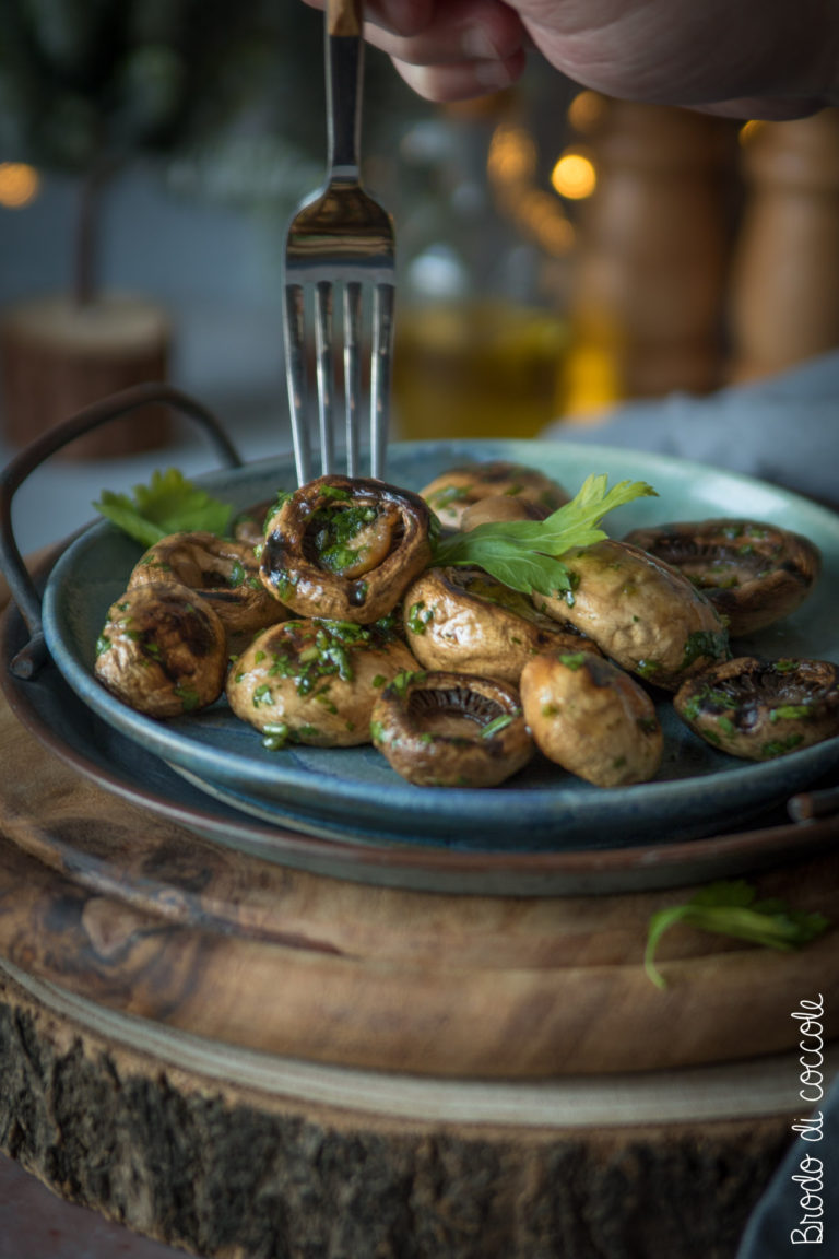Funghi arrostiti e marinati