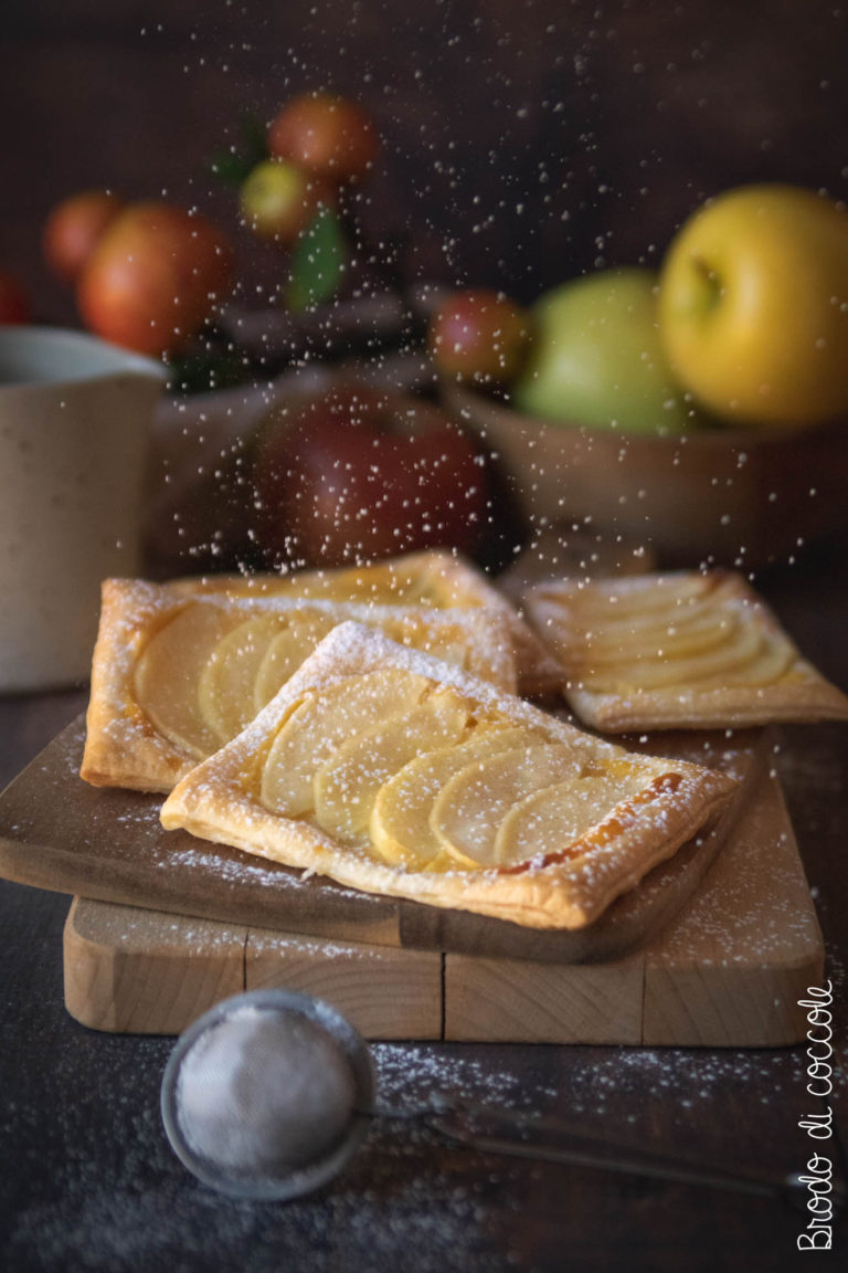 Sfoglie con crema vegetale e mele