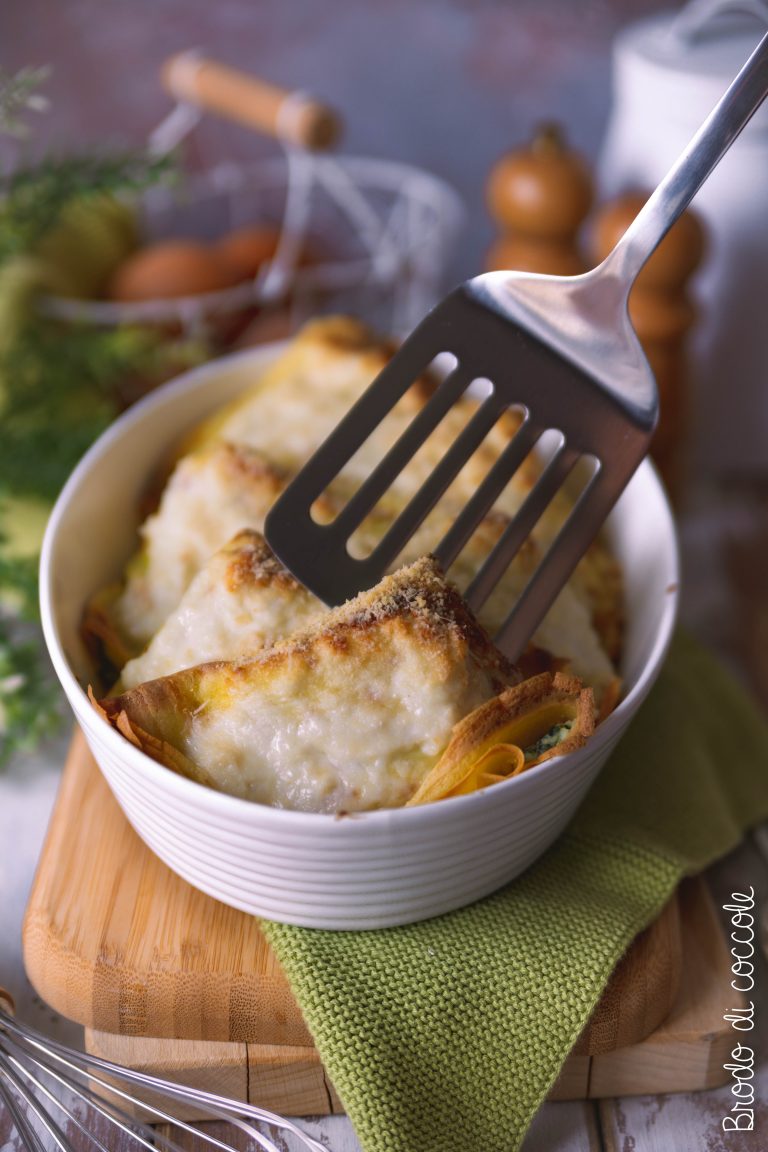 Crespelle al forno con ricotta e spinaci
