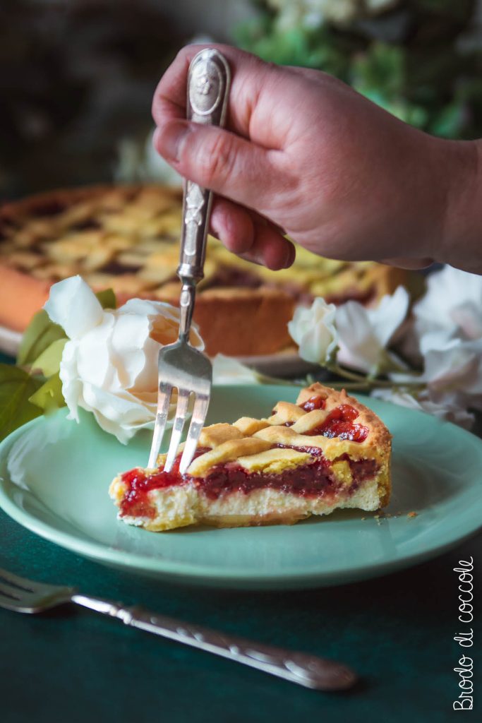 Crostata con ricotta e marmellata